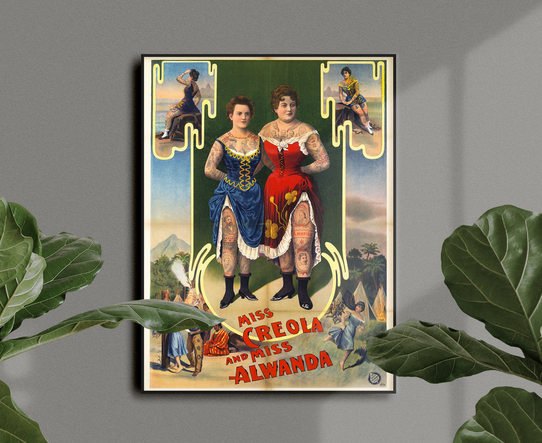 Miss Creola And Miss Alwanda Circus Poster Print