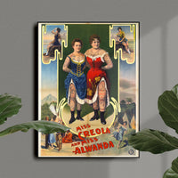 Miss Creola And Miss Alwanda Circus Poster Print