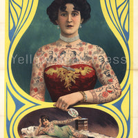 Vintage "Tattooed Queen"  Poster Print