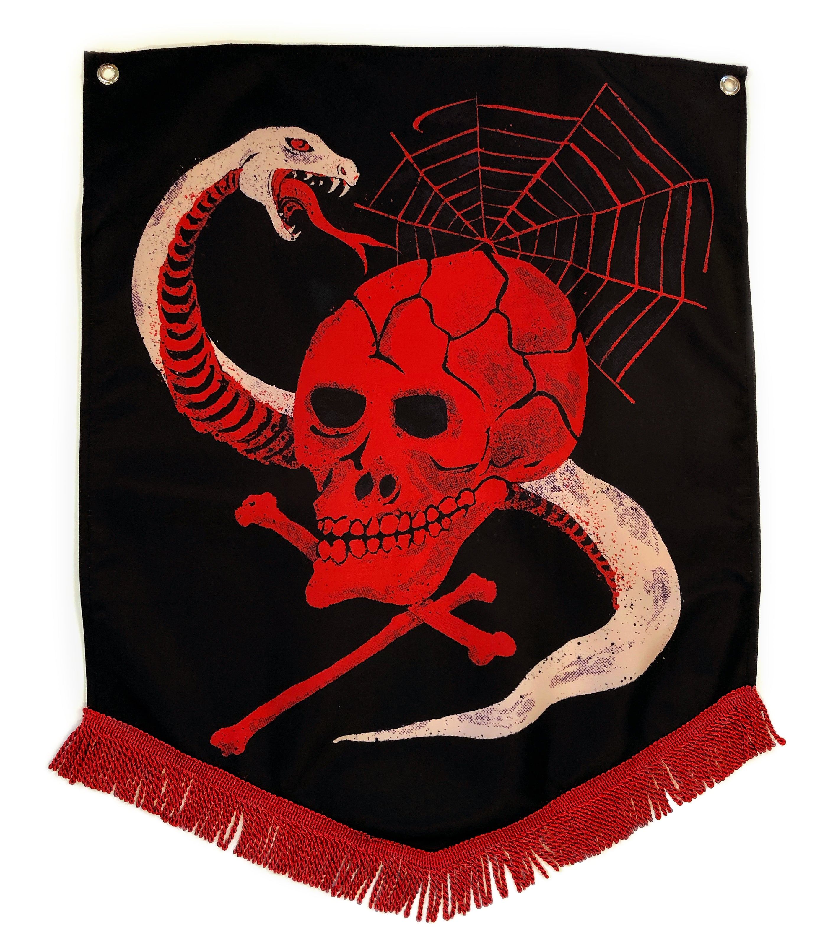 Skull and Snake Banner – Yellow Beak Press